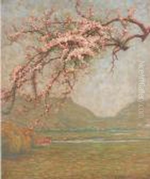 The May Tree Oil Painting by Wynford Dewhurst