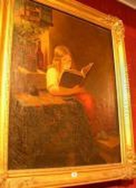 Jeune Bretonne En Costume Oil Painting by Emile Alfred Dezaunay