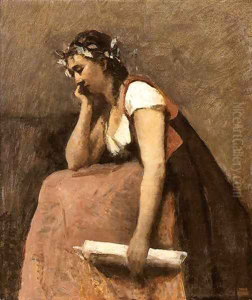 Poetry Oil Painting by Jean-Baptiste-Camille Corot
