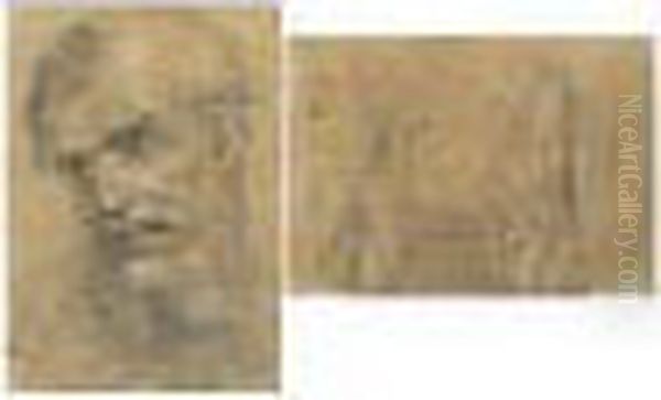 Recto: The Head Of A Bearded 
Man, Inclined To The Left; Verso: Study For A Madonna And Child With 
Saints Oil Painting by Giovanni Antonio Sogliani