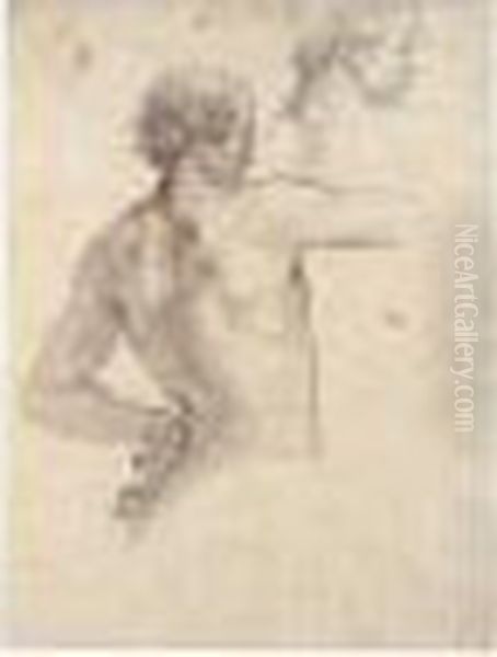 Study Of A Man In Profile, 
Possibly For The Figure Of An Executioner, And A Separate Study Of His 
Head Oil Painting by Santi Di Tito