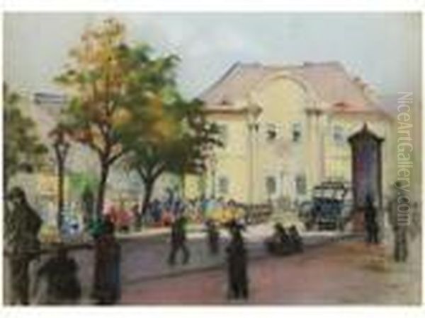 Utcareszlet Oil Painting by Rudolf Diener-Denes