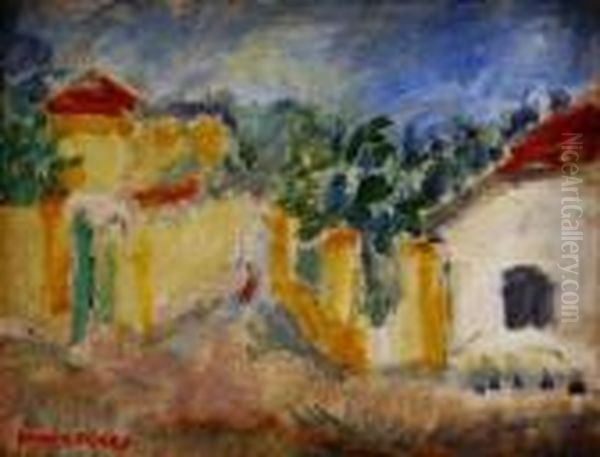 Ulica Oil Painting by Rudolf Diener-Denes