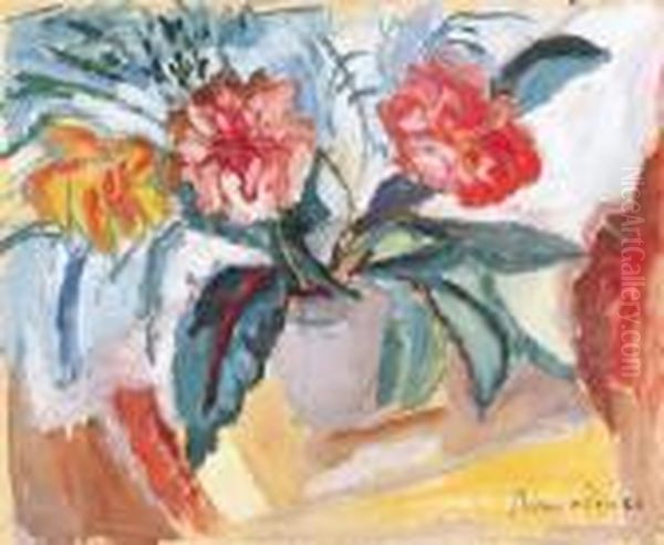 Flower Still Life Oil Painting by Rudolf Diener-Denes