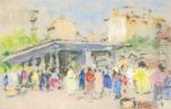 Parizsi Reszlet Oil Painting by Rudolf Diener-Denes