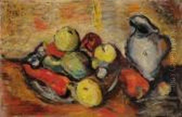 Still Life Of Fruit Oil Painting by Rudolf Diener-Denes