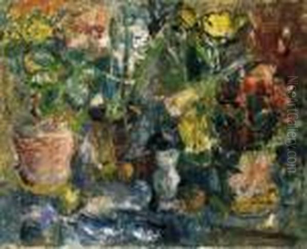 Still-life Of Flowers Oil Painting by Rudolf Diener-Denes