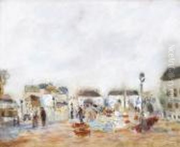 Parizsi Utca Oil Painting by Rudolf Diener-Denes