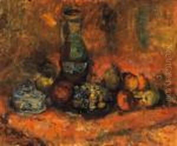 Still-life Of Fruit With A Bonbonniere Oil Painting by Rudolf Diener-Denes