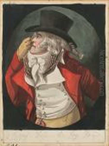 A Puppy's Dress; A Choice Of 
Fruit; The Harmony Of Courtship; The Discord Of Matrimony, A Set Of Four Oil Painting by Robert Dighton