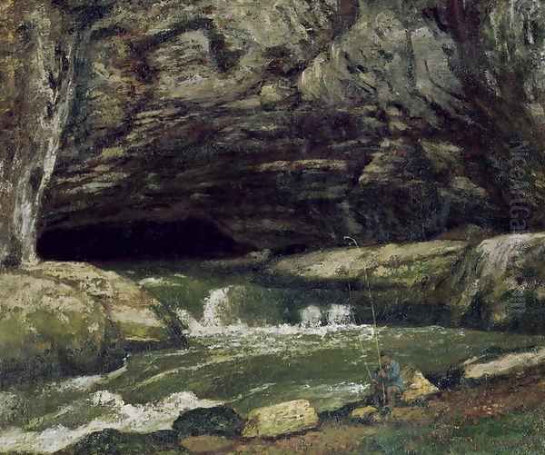 The Source of the Loue or La Grotte Sarrazine Oil Painting by Gustave Courbet
