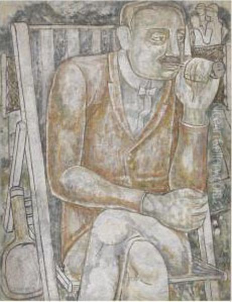 Portrait Of Robert Farrant Oil Painting by Jessica Stewart Dismorr