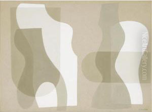 Superposed Forms Oil Painting by Jessica Stewart Dismorr