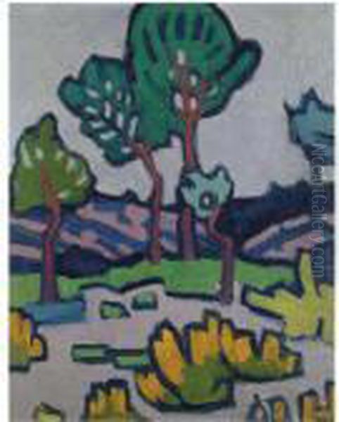 In The Garden Oil Painting by Jessica Stewart Dismorr