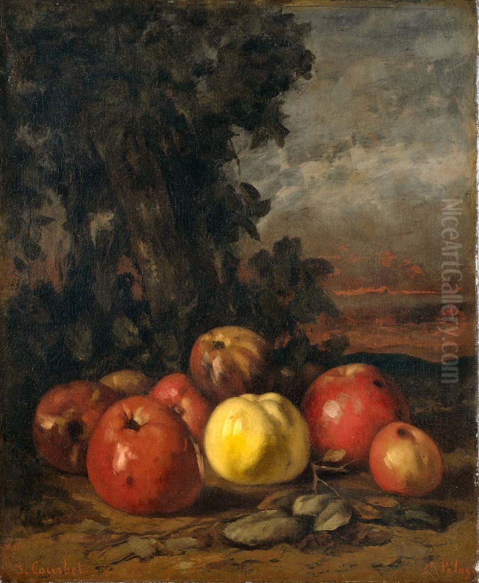 Still Life with Apples Oil Painting by Gustave Courbet