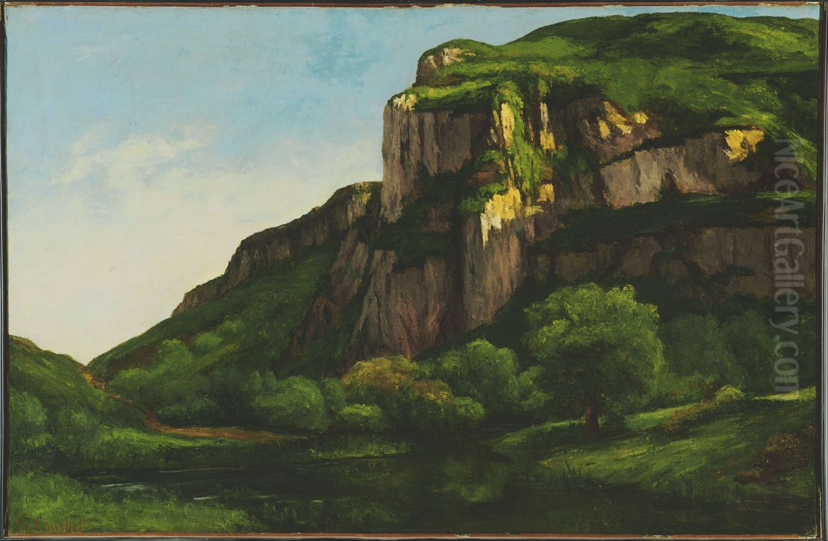 Rocks at Mouthier Oil Painting by Gustave Courbet