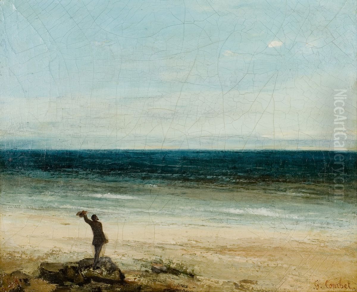 The Beach at Palavas Oil Painting by Gustave Courbet