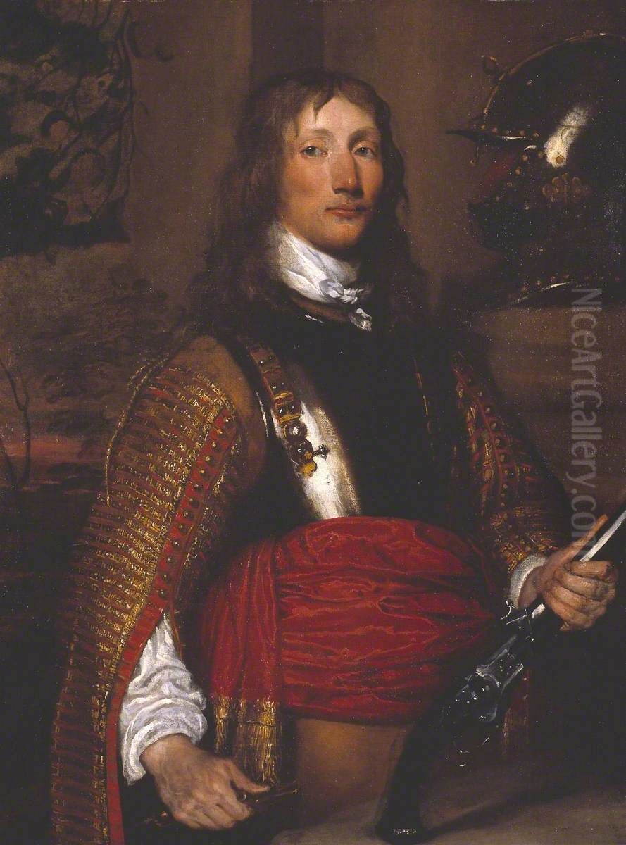 Portrait Of An Officer Oil Painting by William Dobson