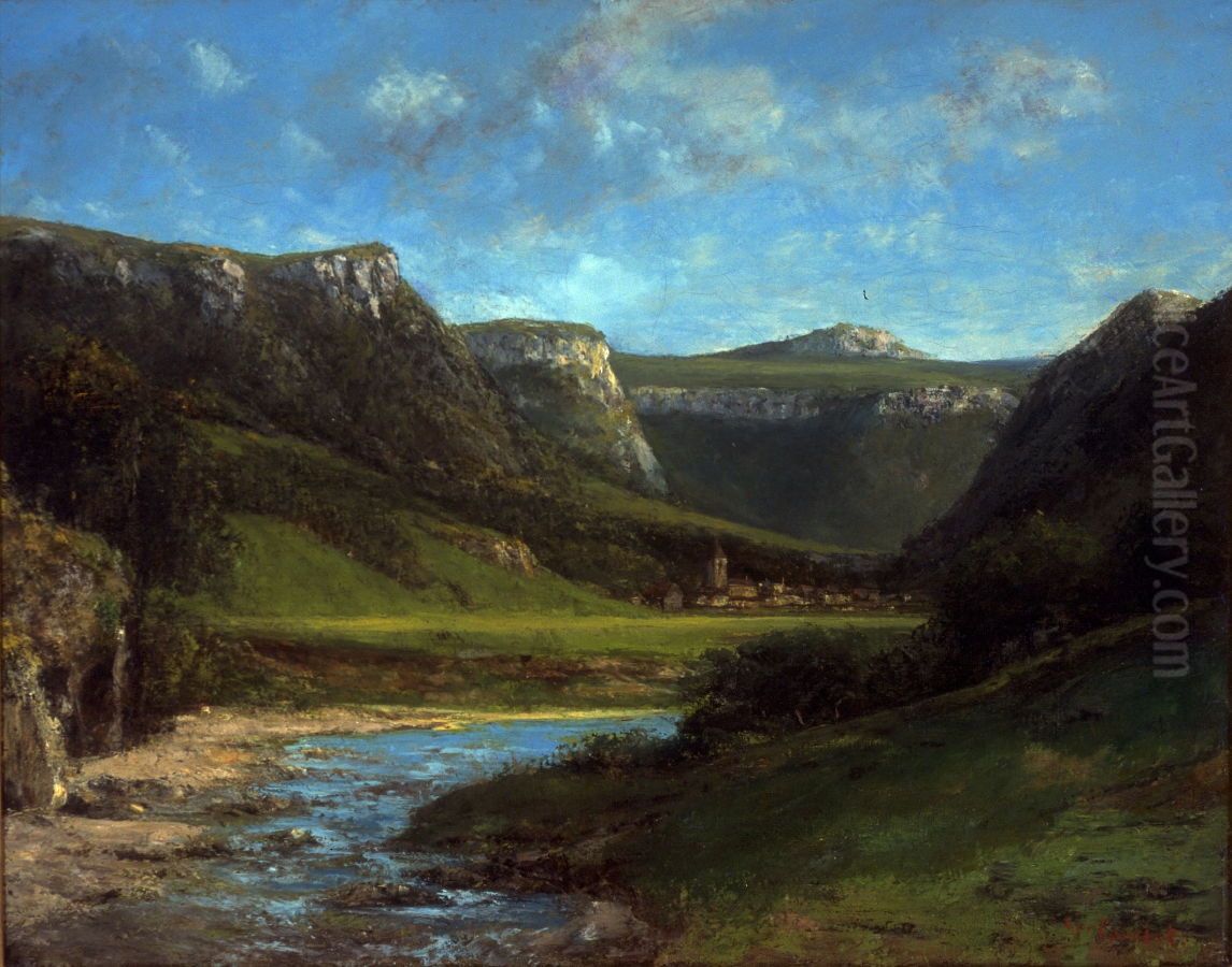 Landscape in the Jura Oil Painting by Gustave Courbet