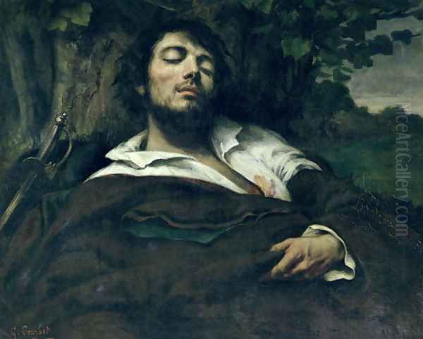 The Wounded Man Oil Painting by Gustave Courbet