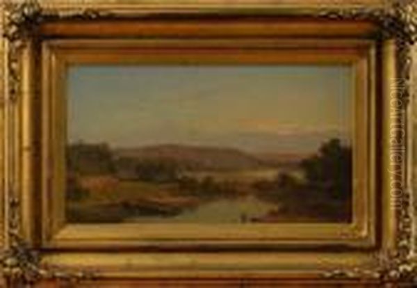 Hudson River View Oil Painting by John Henry Dolph