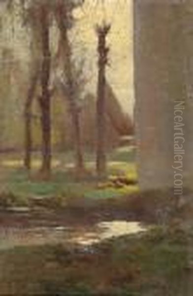 Paisaje Invernal Oil Painting by Melchor Domenge Y Antiga