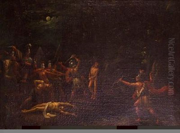 Il Sacrificio Di Listra E Il Martirio Dei Santi Sebastiano, Marco E
Marcellino Oil Painting by Giovanni Andrea Donducci (see MASTELLETTA)