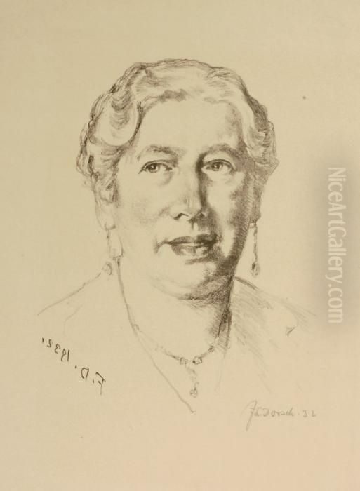 Portrait Eineralteren Dame Oil Painting by Ferdinand Dorsch