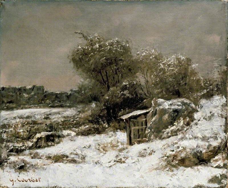 Winter Scene Oil Painting by Gustave Courbet