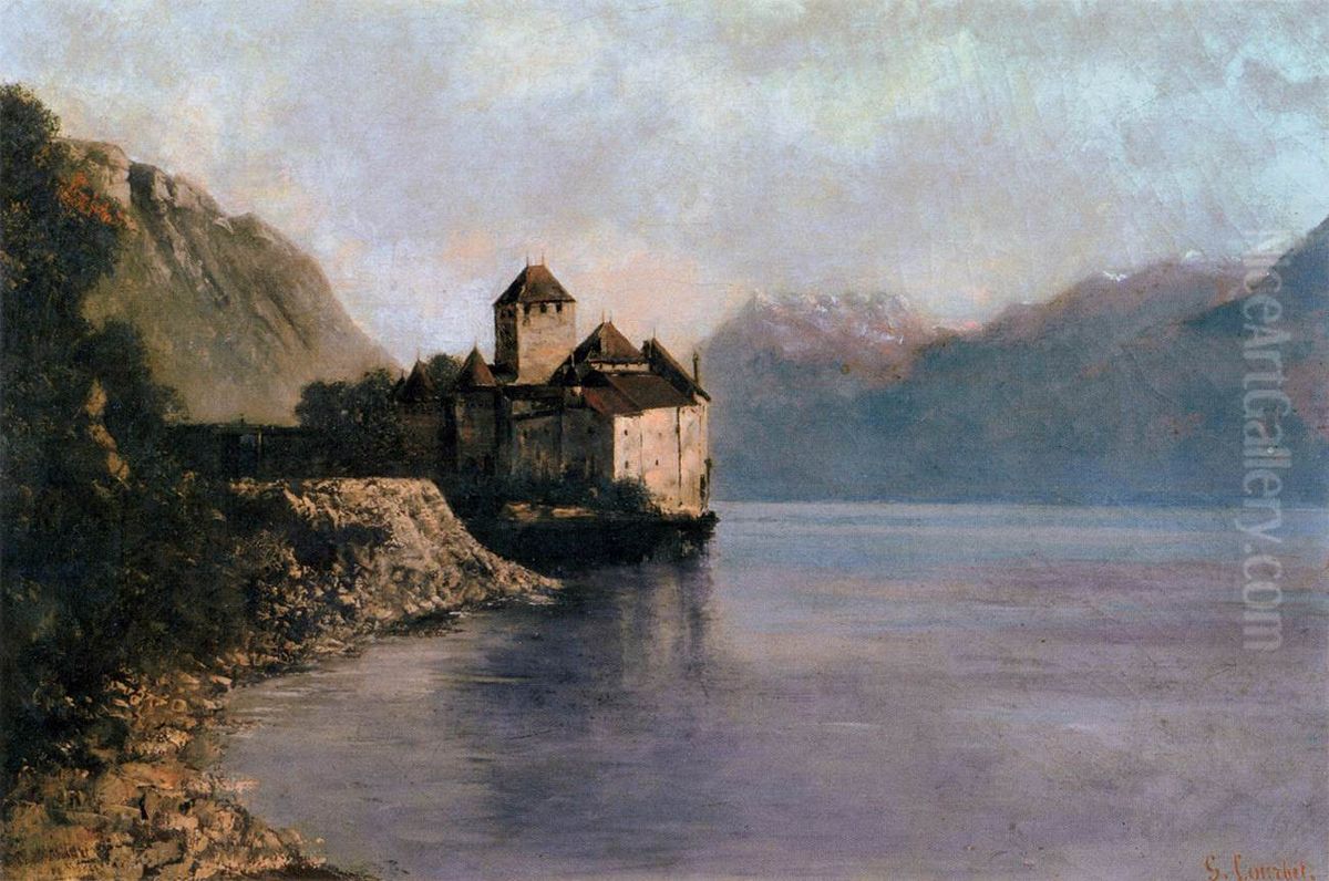 Chateau de Chillon Oil Painting by Gustave Courbet