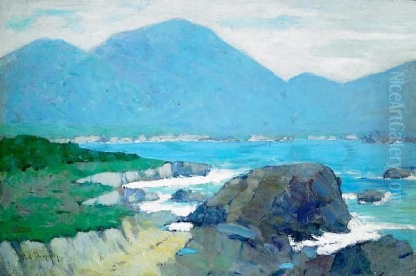 The Carmel Coast Oil Painting by Paul Dougherty