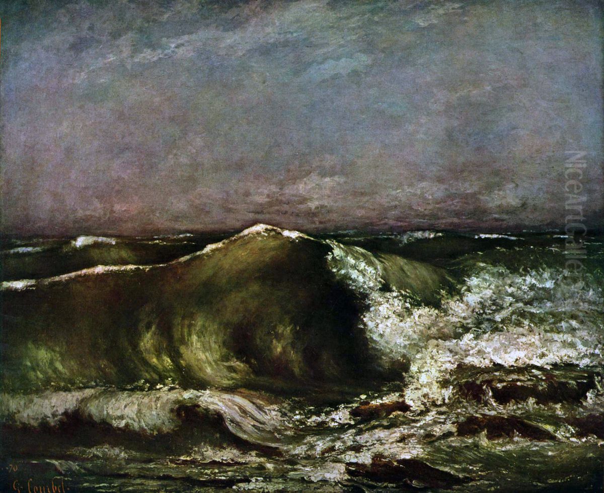 La vague Oil Painting by Gustave Courbet