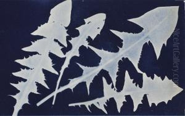 Dandelion Leaves Oil Painting by Arthur Wesley Dow