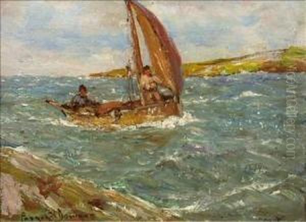 Coming Home With The Catch Oil Painting by Patrick Downie