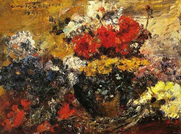 Autumn Flowers I Oil Painting by Lovis (Franz Heinrich Louis) Corinth