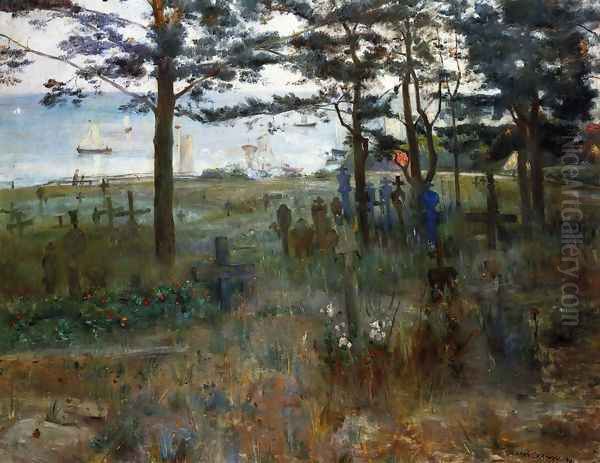 Fishermen's Cemetery at Nidden Oil Painting by Lovis (Franz Heinrich Louis) Corinth
