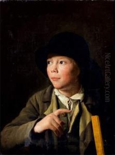 Portrait D'un Jeune Dessinateur Oil Painting by Martin Drolling