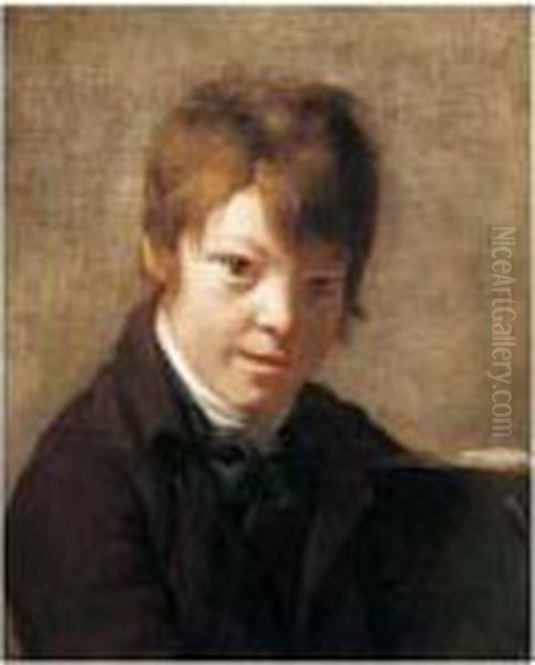 Portrait Presume De Michel-martin Drolling Fils Du Peintre Oil Painting by Martin Drolling