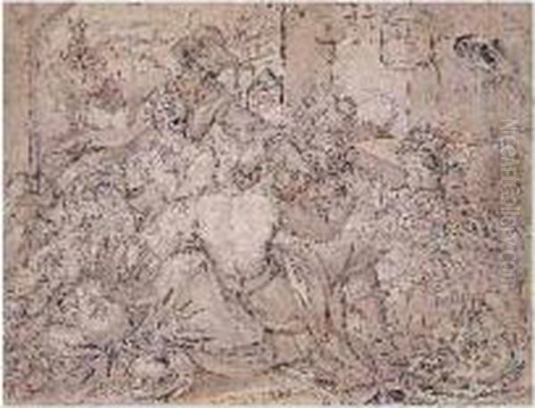 Le Marche Aux Legumes Oil Painting by Martin Drolling