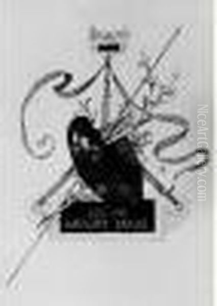 Frontispice De L'oeuvre D'emile Augier (compositeur), Dedie A Amaury
 Duval Oil Painting by Edouard-Marie-Guillaume Dubufe