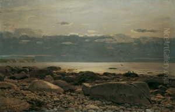 Signiert Und Datiert Unten Links: E. Ducker 1885. Oil Painting by Eugene Gustav Ducker