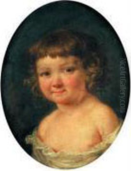 Portrait D'un Jeune Enfant En Buste Oil Painting by Joseph Ducreux