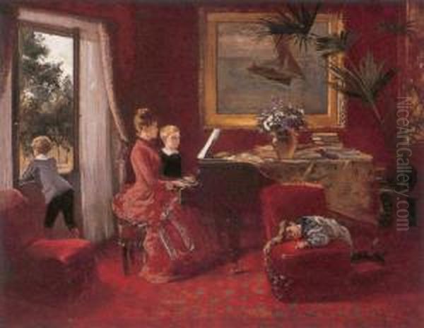 The Duet Oil Painting by Ernest Ange Duez