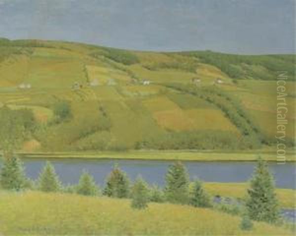 Margaree River Valley Oil Painting by Frank Vincent Dumond