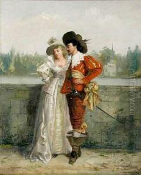 Para W Strojach Xvii - Wiecznych Oil Painting by Frank Vincent Dumond