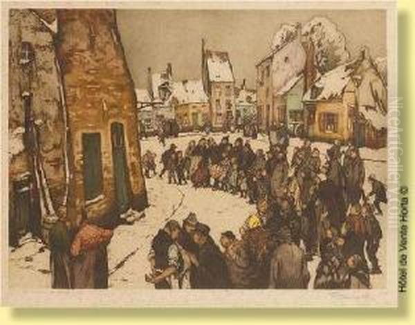 La Maison Du Crime Oil Painting by Romeo Dumoulin