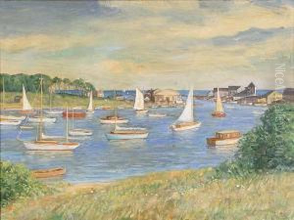 The Wychmere Atharwichport Oil Painting by Harold C. Dunbar