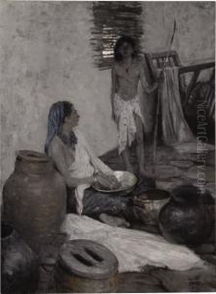 The Little Indian Boy Oil Painting by Harvey T. Dunn