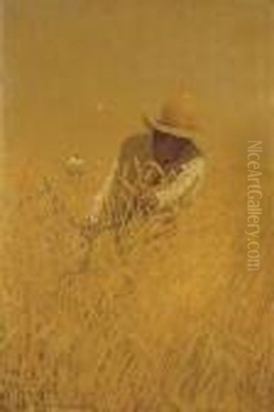 Thresher Oil Painting by Harvey T. Dunn