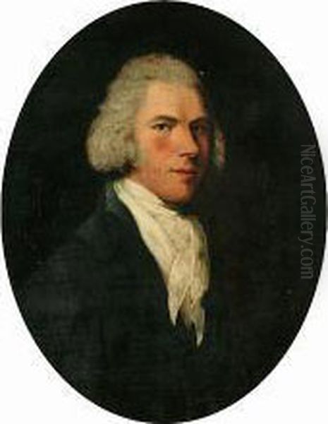 Circle Of Portrait Of A 
Gentleman, Bust Length, Thought To Be Mr Mclean, And Another, Thought To
 Be Lady Mclean, (possibly By A Different Hand), A Pair, Ovals Oil Painting by Dupont Gainsborough